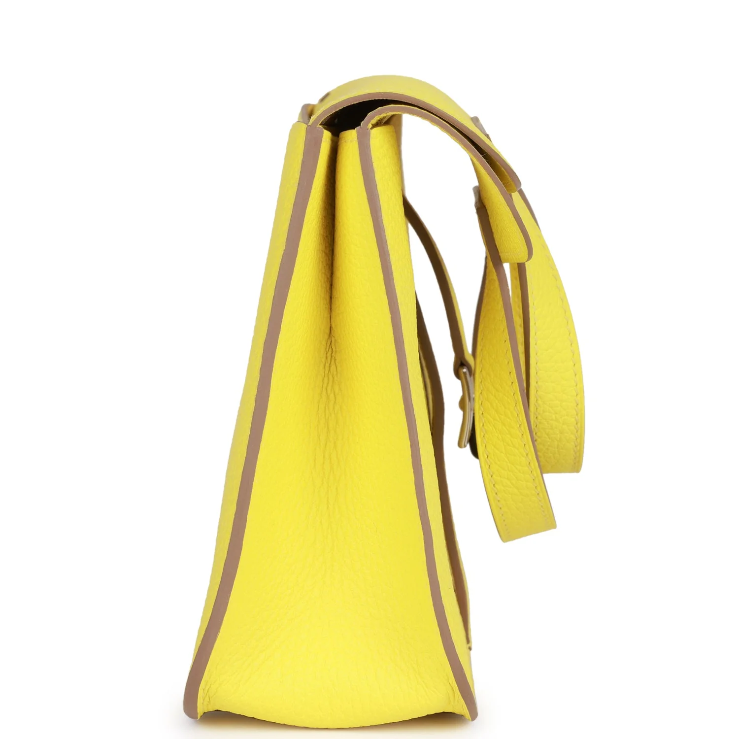 Hermes Halzan 25 Lime Clemence Palladium Hardware