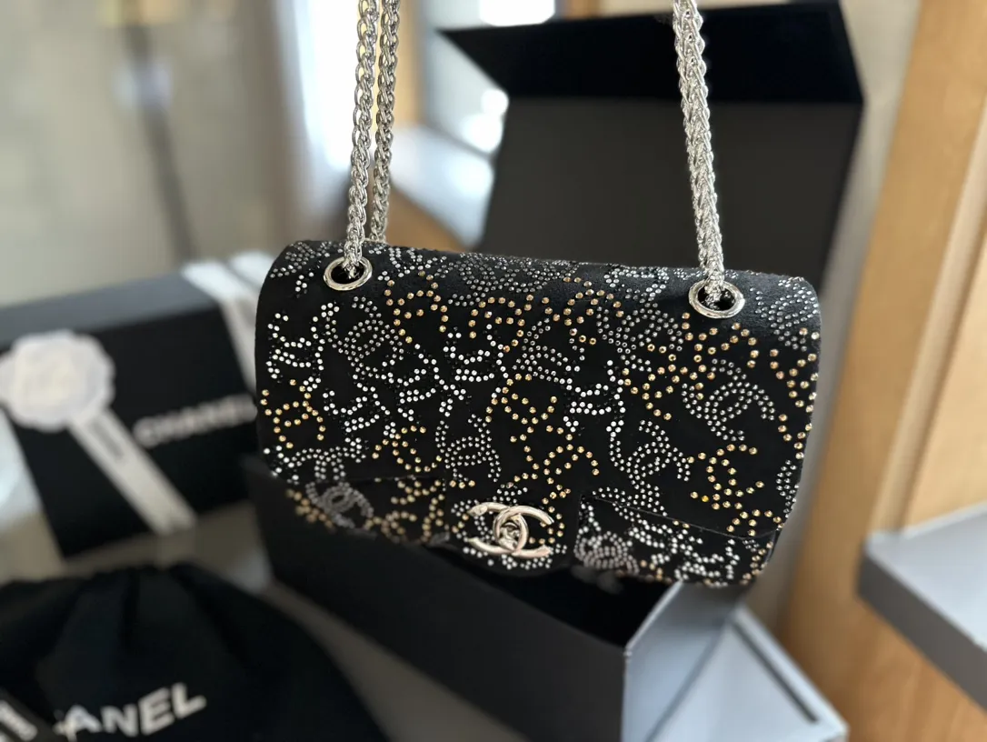 PARIS-SHANGHAI STUDDED CC FLAP BAG