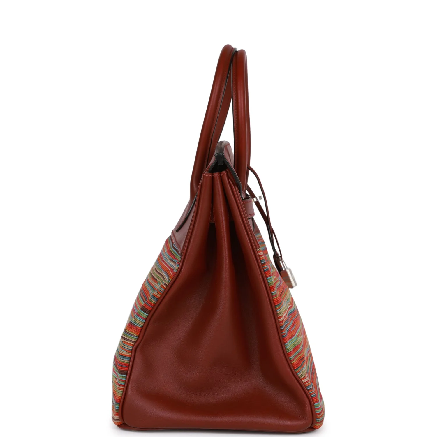 Pre-owned Hermes Birkin 35 Vibrato Rouge H Boxcalf Palladium Hardware