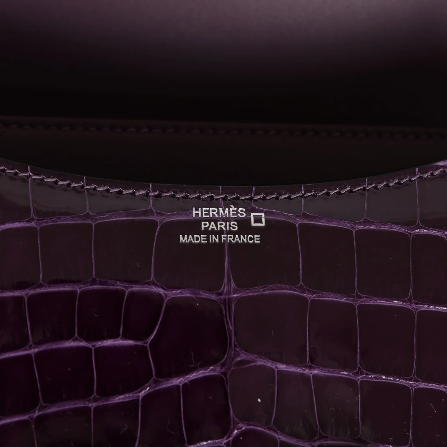 Hermes Constance 18 Amethyst Shiny Alligator Tigers Eye Quartz Palladium Hardware