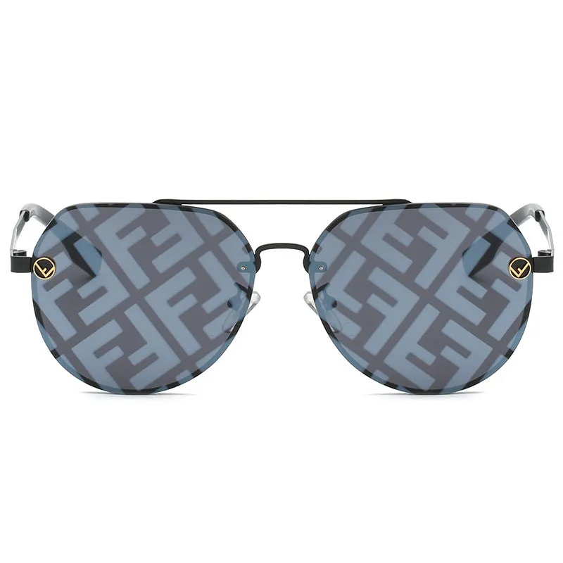 9-color fashionable FF letter toad sunglasses