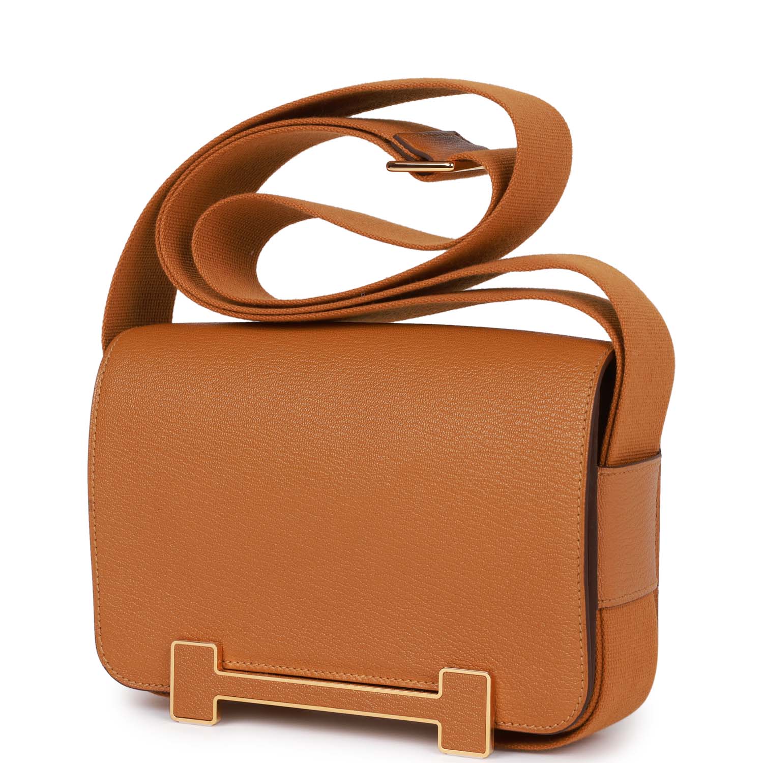 Hermes Geta Caramel Chevre Gold Hardware
