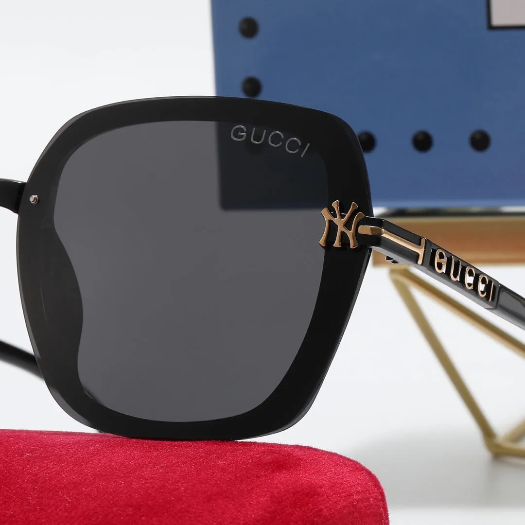 5 Colors Fashion Oval Hollow Double G Polarized Sunglasses