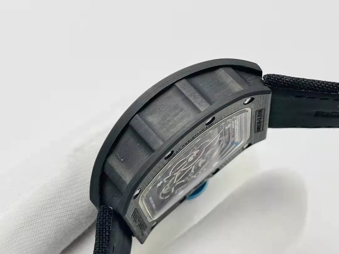 RM055 Skeleton Blue Dial Black Bezel Black Canvas Strap RMS RMUL2