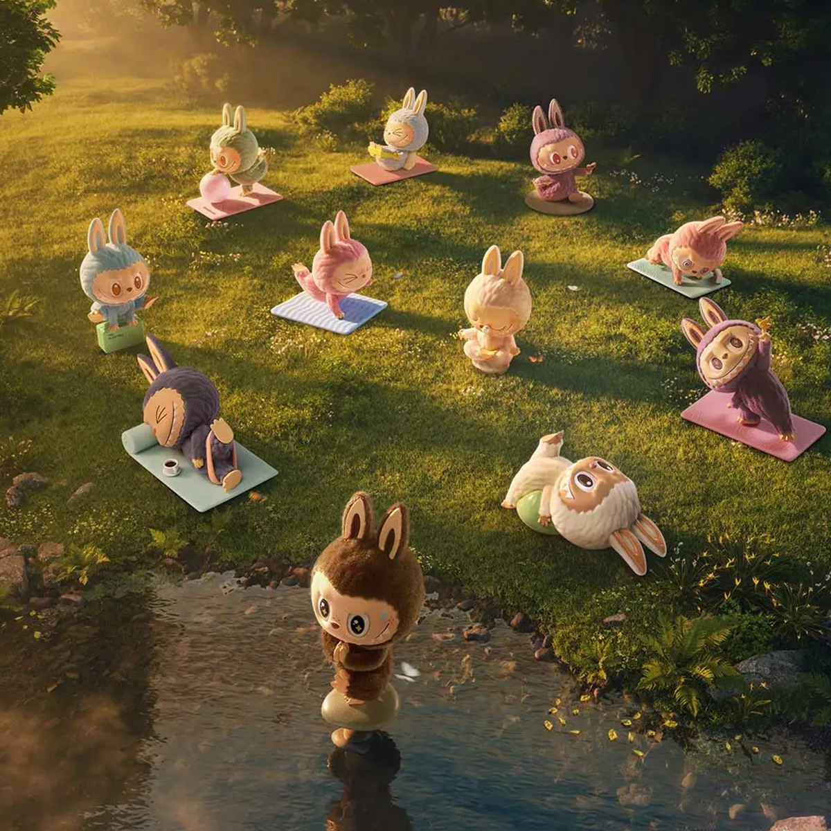 Pop Mart Labubu The Monsters Lazy Yoga Series
