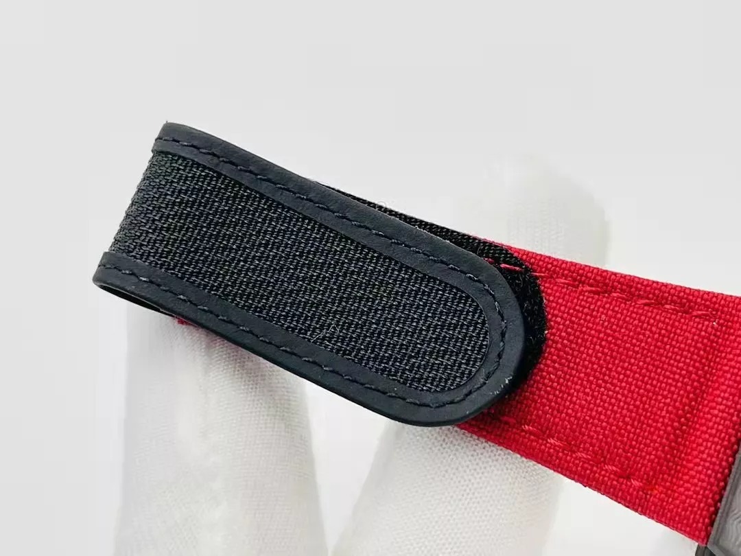 RM055 Skeleton Dial Black Bezel Red Canvas Strap RMS RMUL2