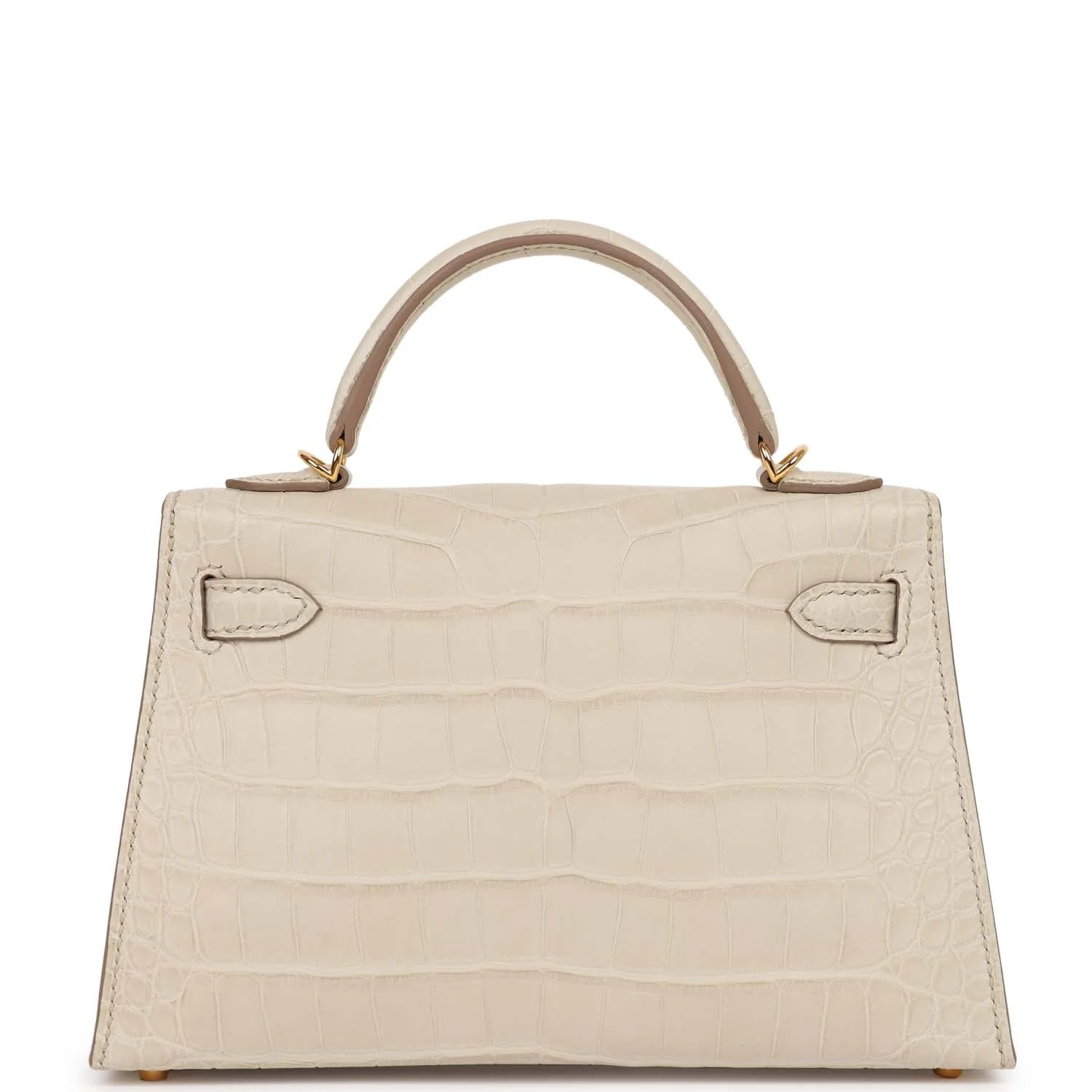 Hermes Kelly Sellier 20 Beton Mate Alligator Gold Hardware