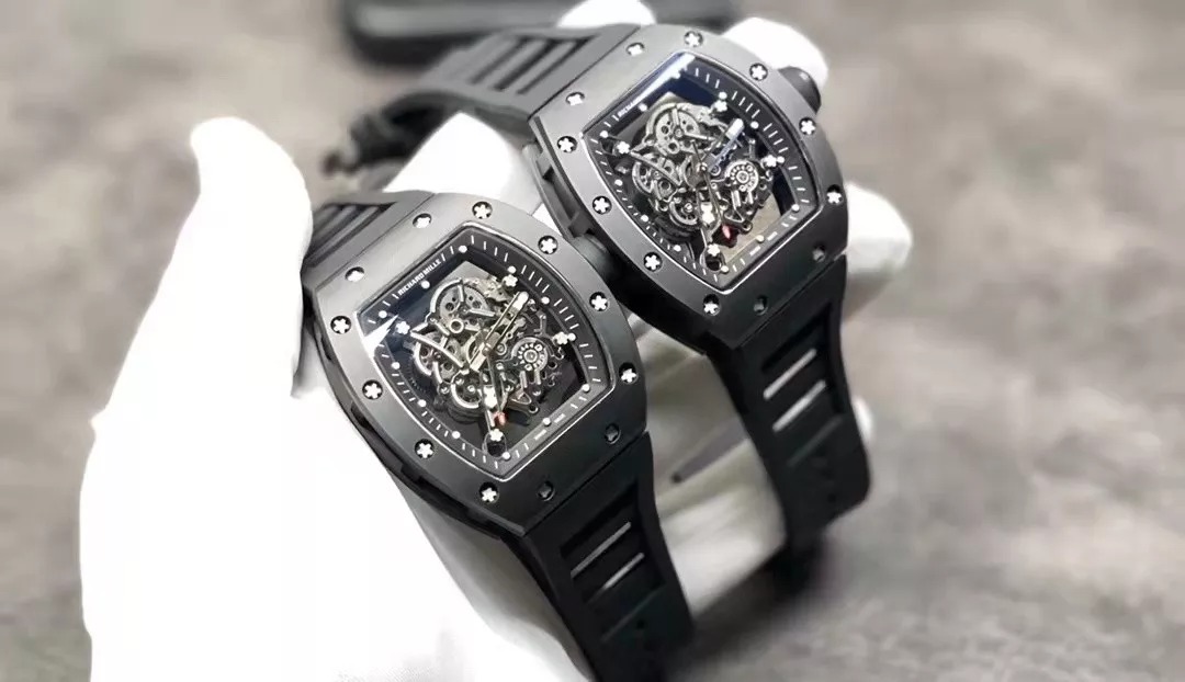 RM055 Skeleton Black Dial Black Bezel Black Rubber Strap KV RMUL2