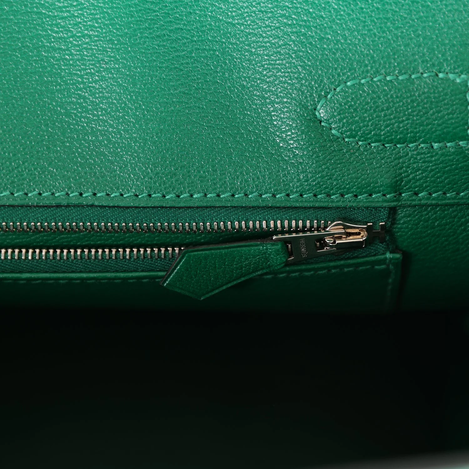 Pre-owned Hermes Birkin 30 Emerald Shiny Niloticus Crocodile Palladium Hardware