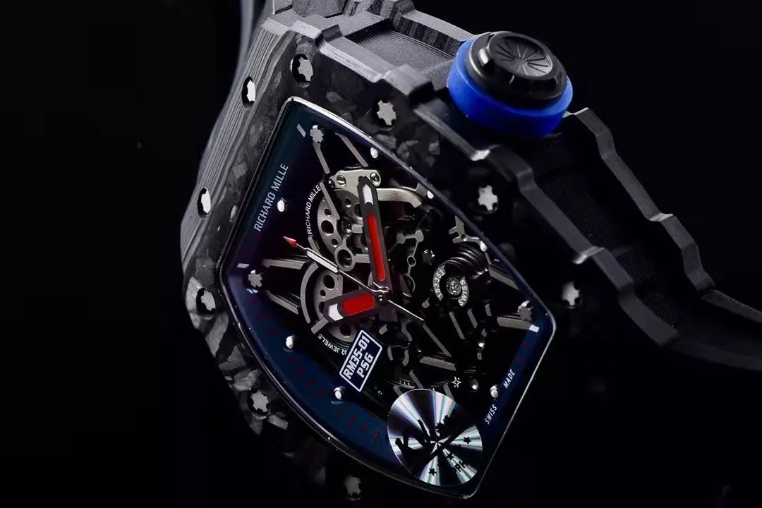 RM 35-01 Black Bezel Blue Dial Black Rubber Strap KV RUML3