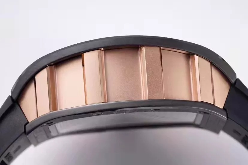 RM 52-01 Skull Black Dial Black Bezel Black Rubber Strap JB Tourbillon