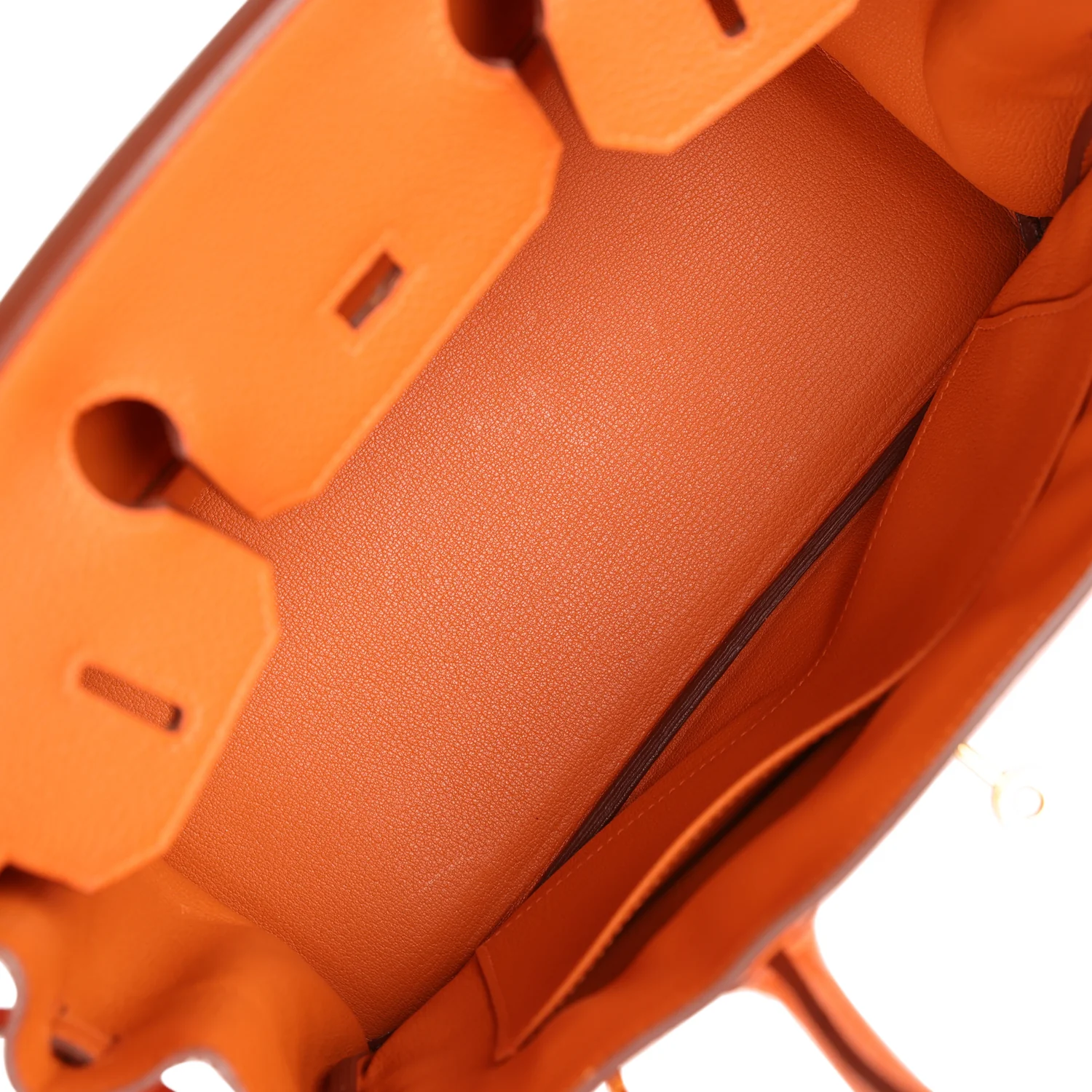 Pre-owned Hermes Birkin 30 Orange Togo Gold Hardware