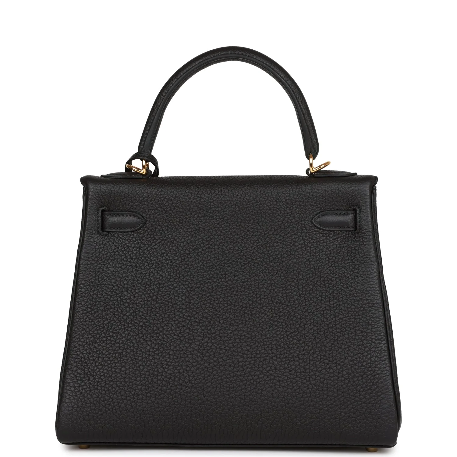 Hermes Kelly Retourne 25 Black Togo Gold Hardware