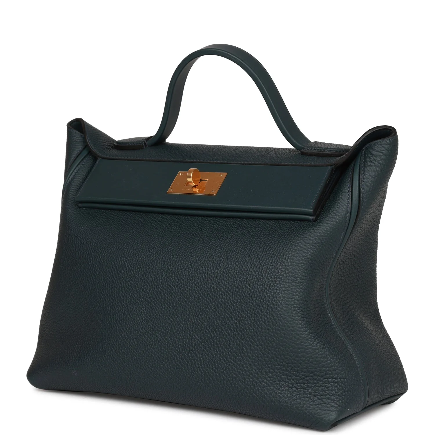 Hermes 24/24 Bag 35 Vert Rousseau Togo and Swift Gold Hardware