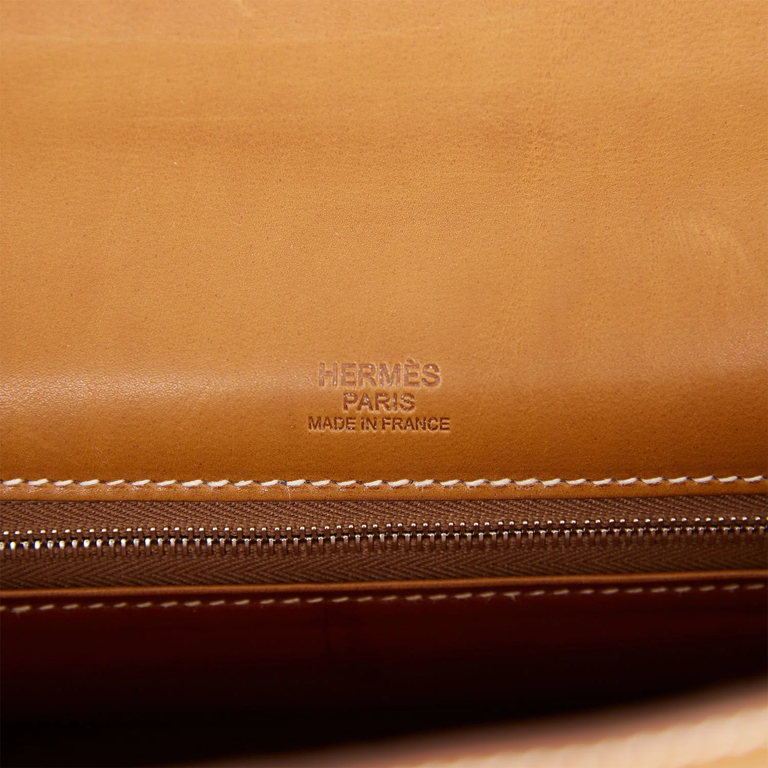 Pre-owned Hermes Grizzly Kelly Retourne 32 Fauve Au Galop Barenia Palladium Hardware