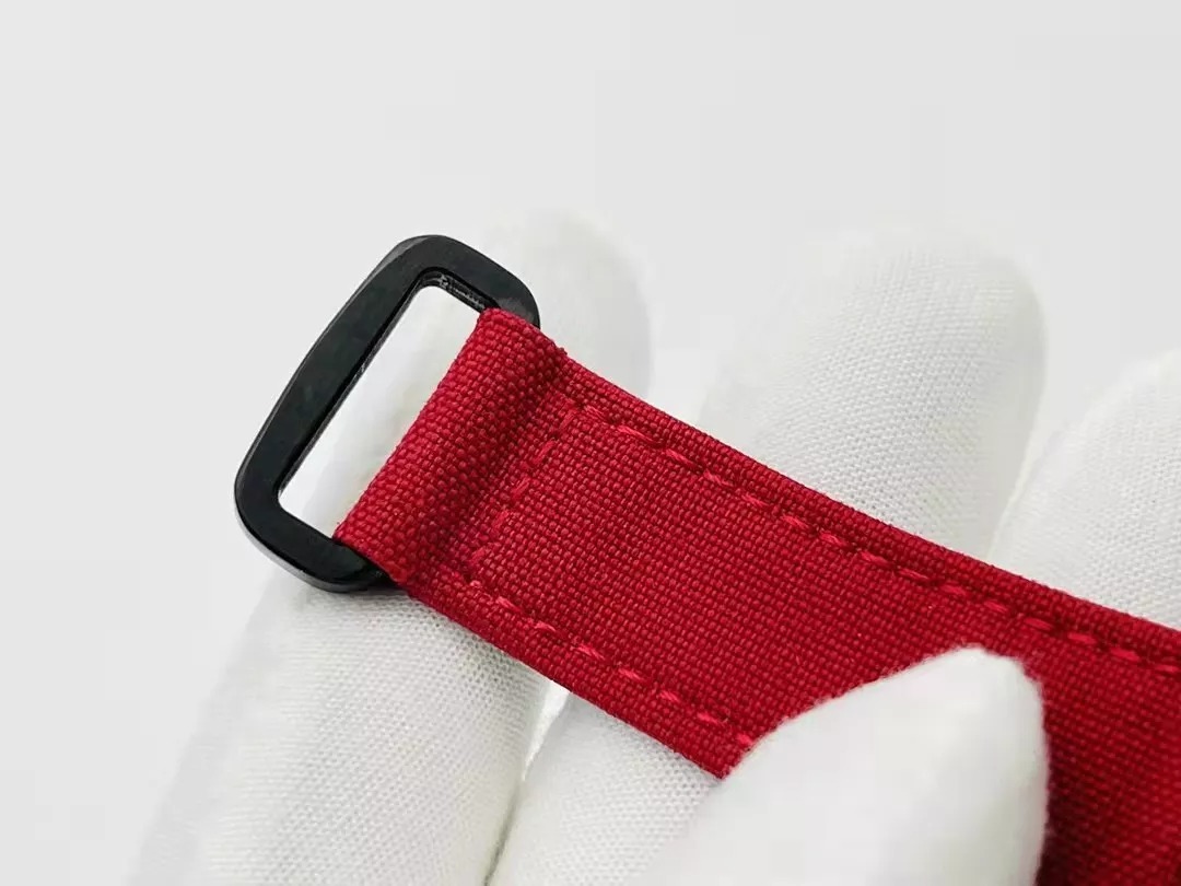 RM055 Skeleton Dial Black Bezel Red Canvas Strap RMS RMUL2