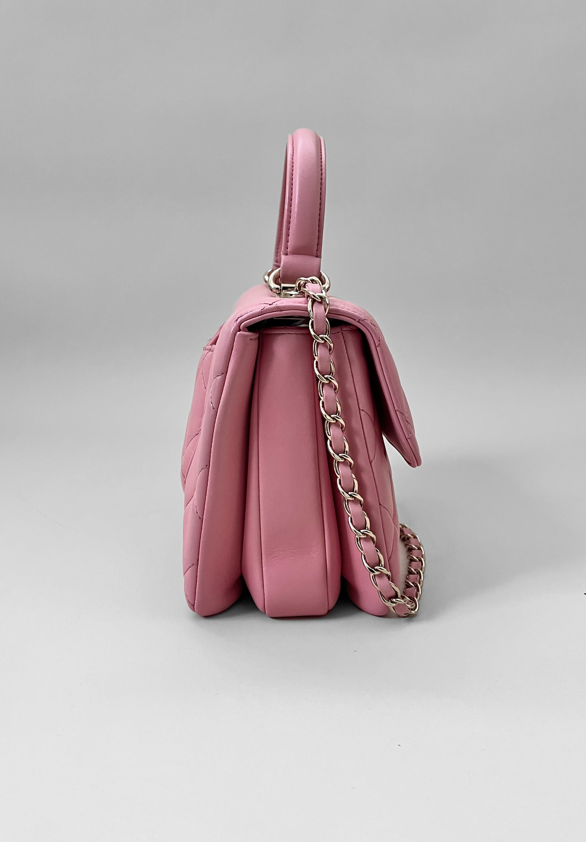 CHANEL TRENDY SMALL BABY PINK LAMBSKIN GHW