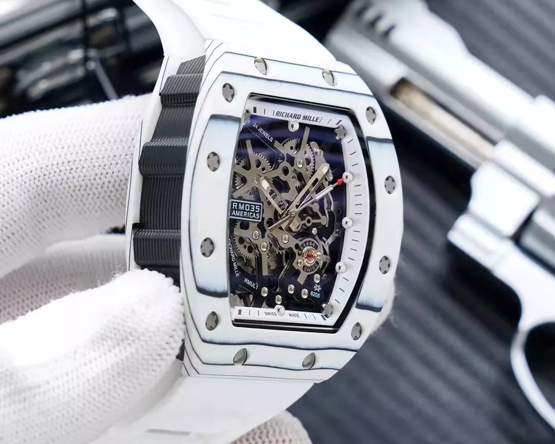 RM 35-02 White Dial White Bezel White Rubber Strap RUML3