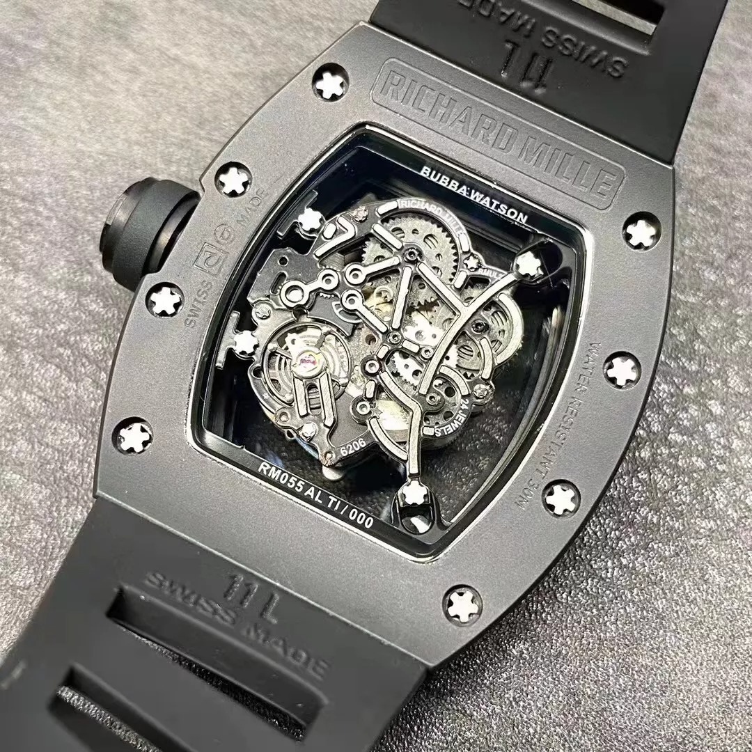 RM055 Skeleton Black Dial Black Bezel Black Rubber Strap KV RMUL2