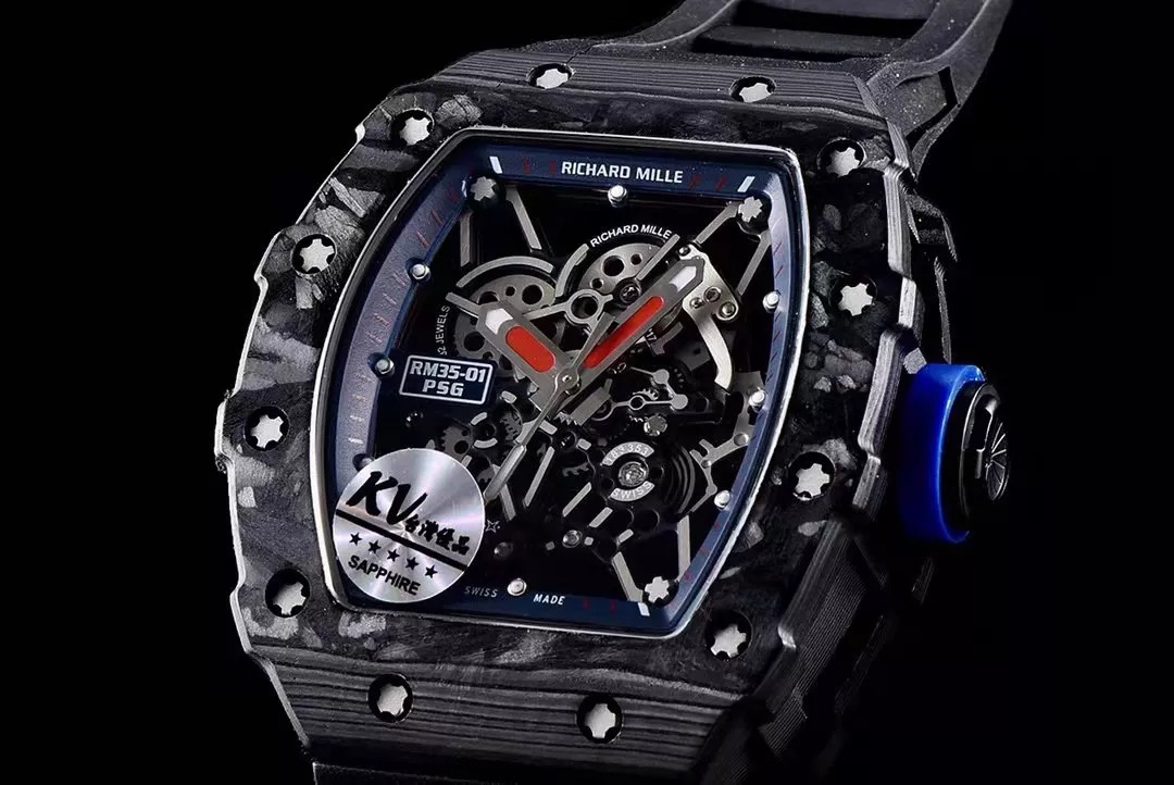 RM 35-01 Black Bezel Blue Dial Black Rubber Strap KV RUML3