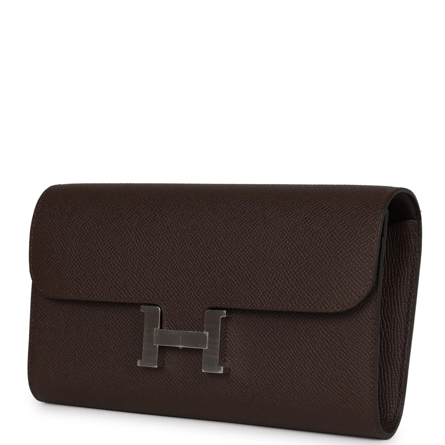 Hermes Constance Wallet To Go Chocolate Epsom Palladium Hardware
