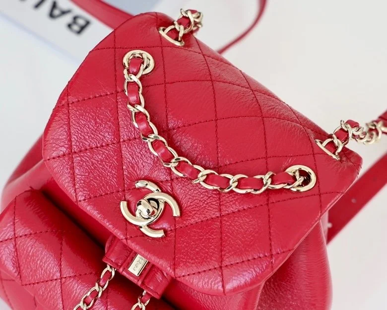 Chanel Backpack Red For Women 7 in/18cm