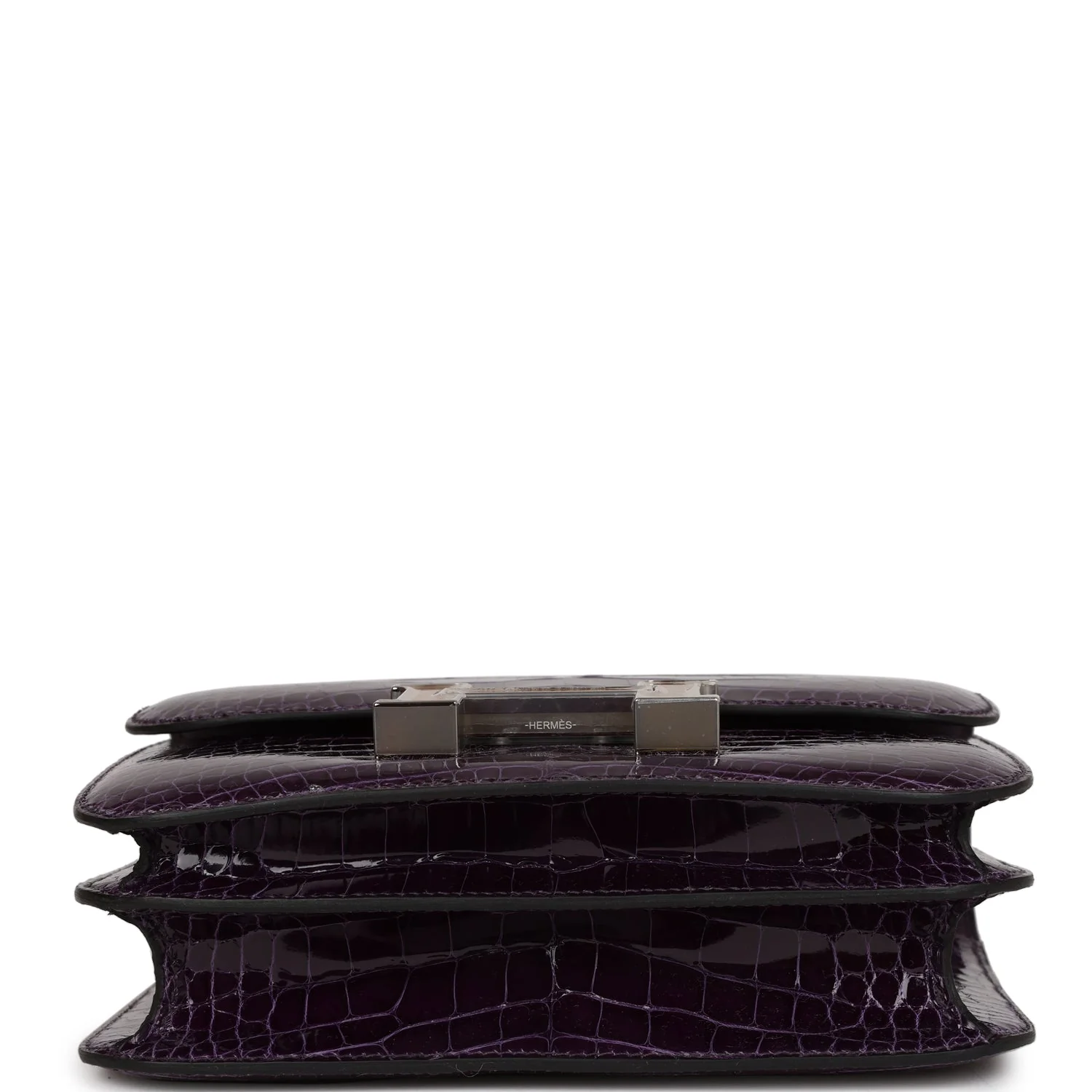 Hermes Constance 18 Amethyst Shiny Alligator Tigers Eye Quartz Palladium Hardware