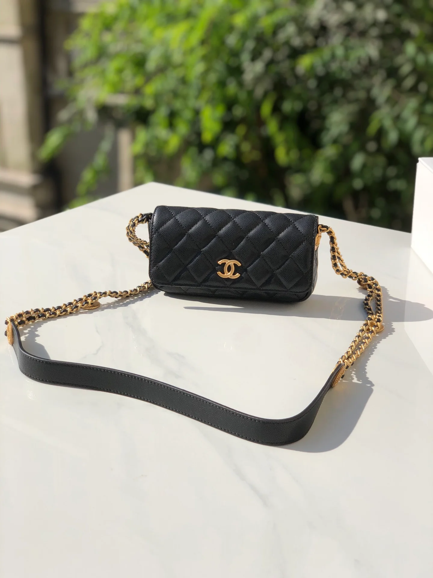 Chanel Small Flap Bags Gold Hardware Black For Women, Women’s Handbags, Shoulder Bags 7.5in/19.2cm