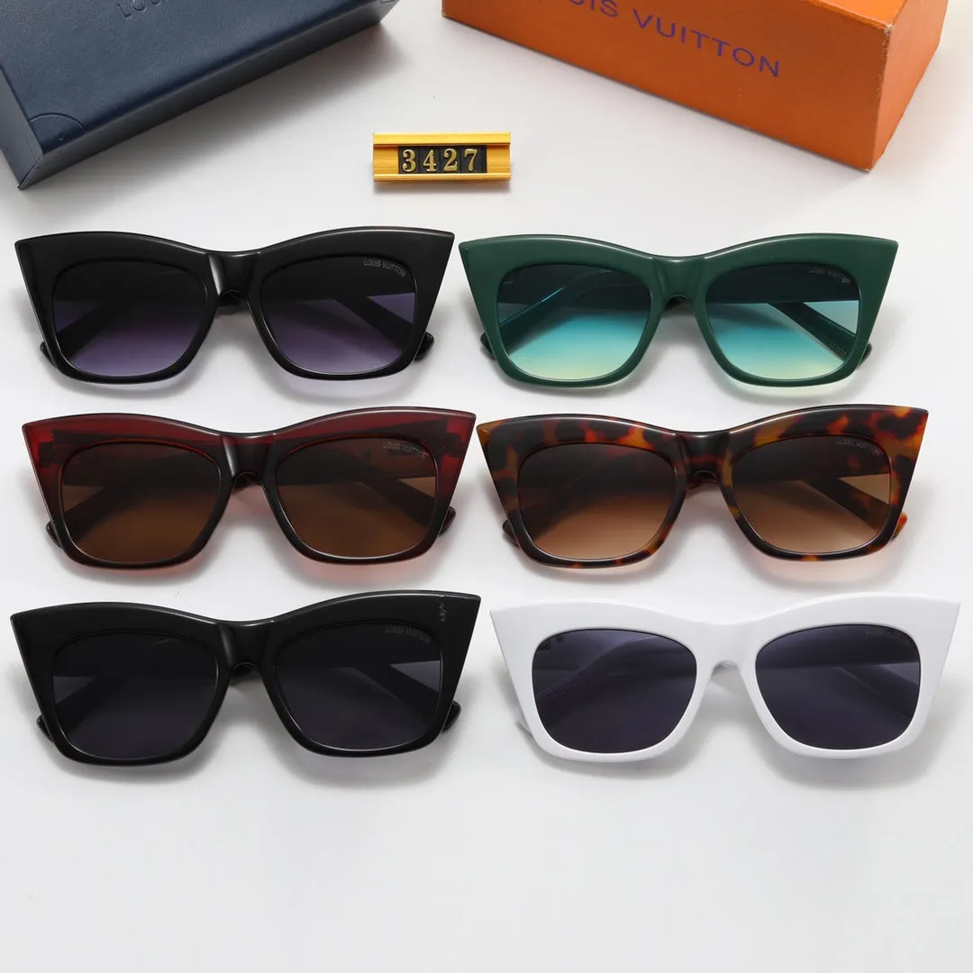 6 color minimalist stitching letter temple polarized sunglasses