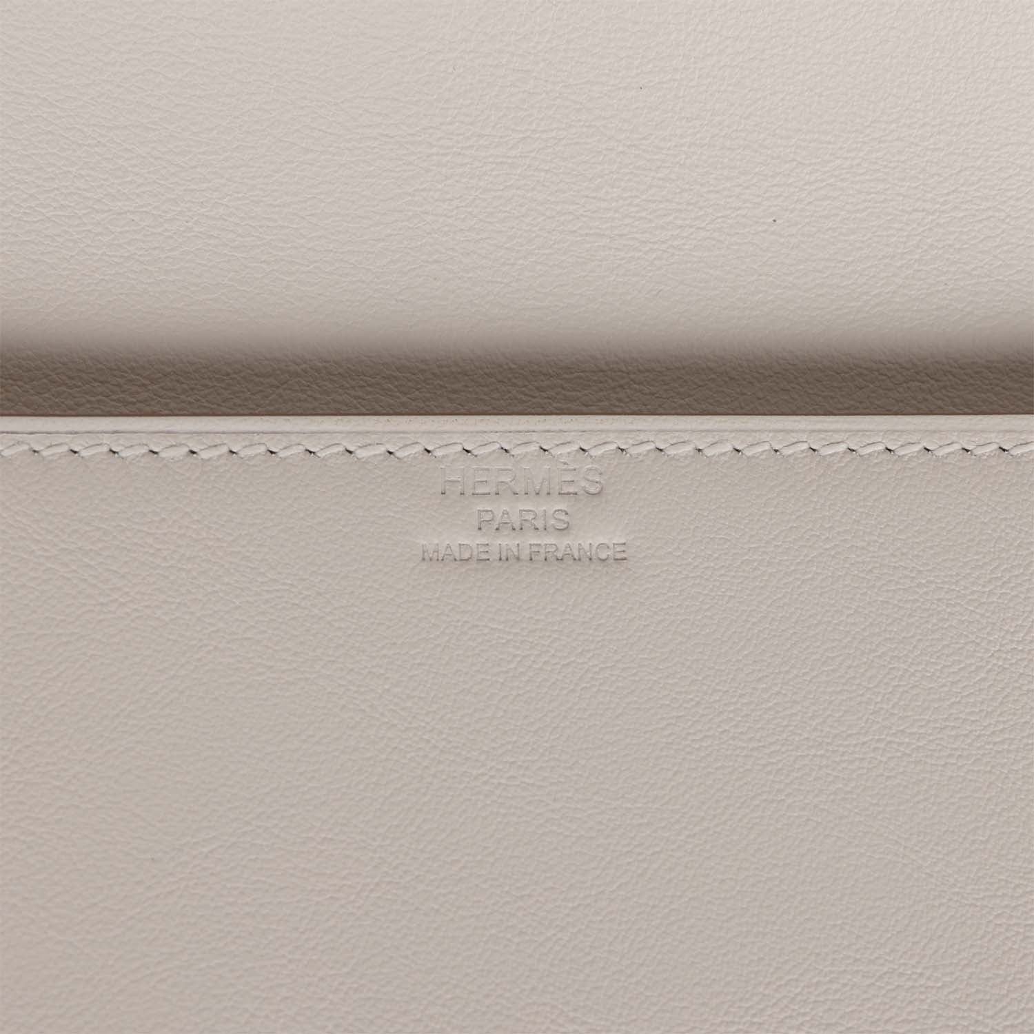 Hermes Shadow Kelly Cut Gris Pale Swift