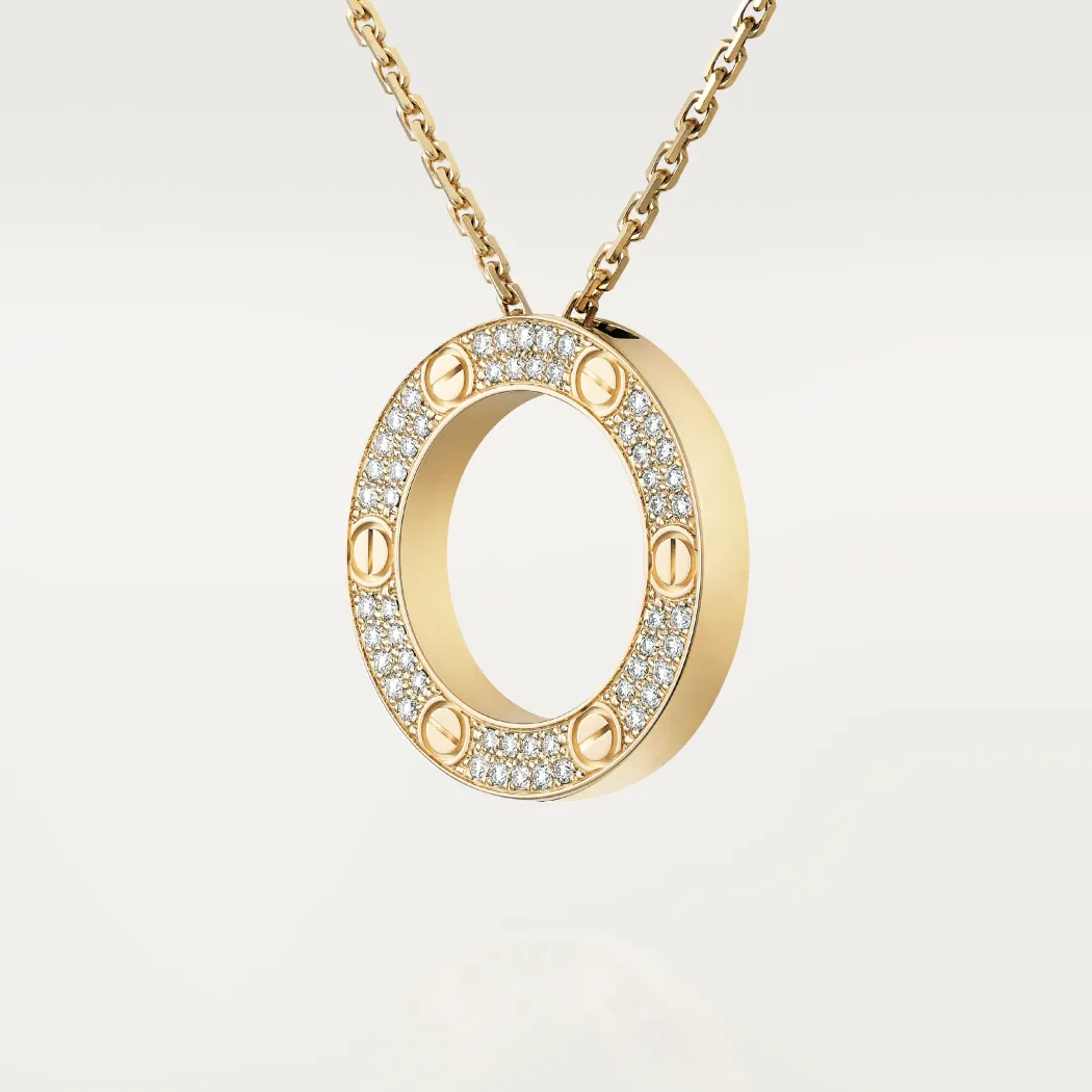 LOVE NECKLACE, DIAMOND-PAVED