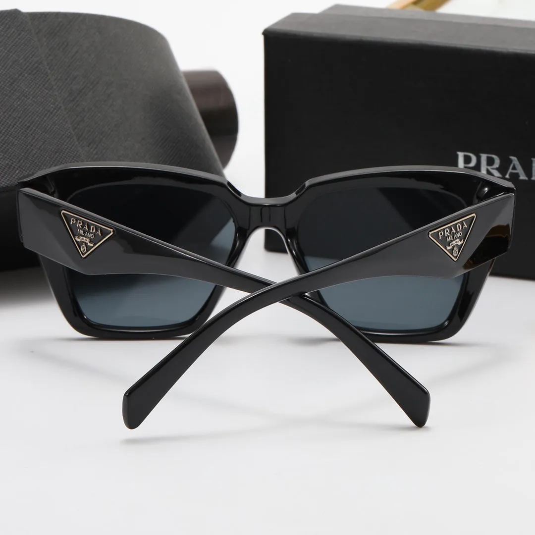 4 color Simple Triangular Letter Temple Large Polarized Sunglasses