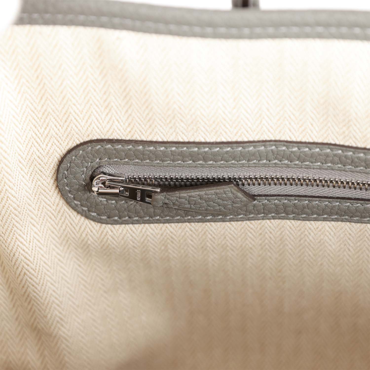 Hermes Garden Party 30 Gris Meyer Negonda Palladium Hardware