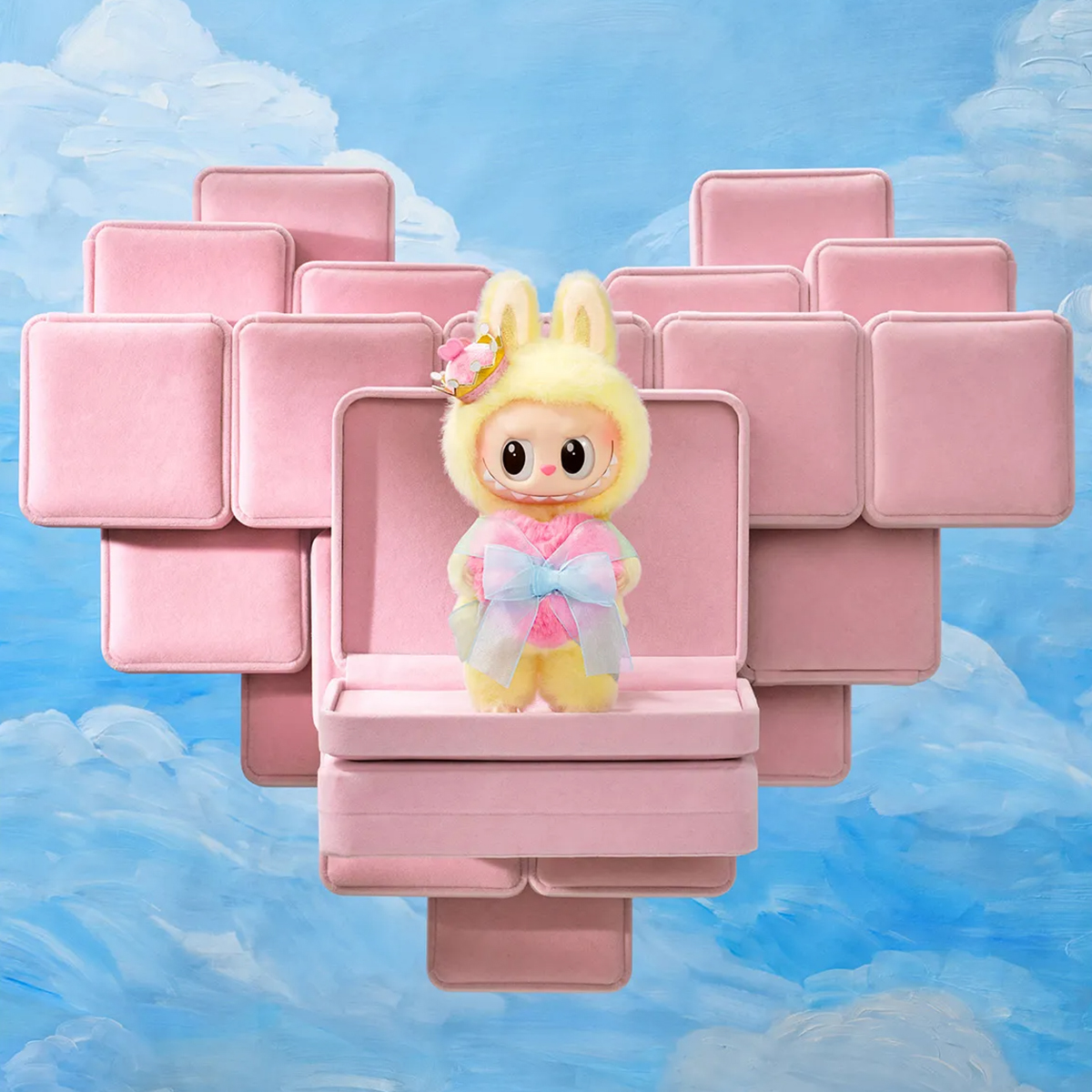 THE MONSTERS Let's Checkmate Series-Vinyl Plush Hanging Card