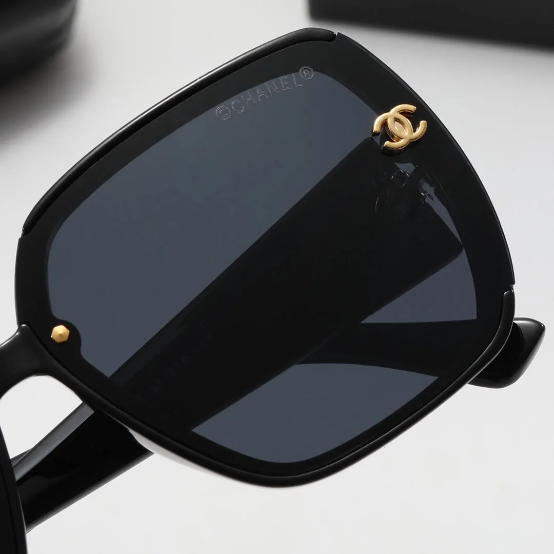 5-Color Fashion CC Printed Letter Temple Polarized Sunglasses