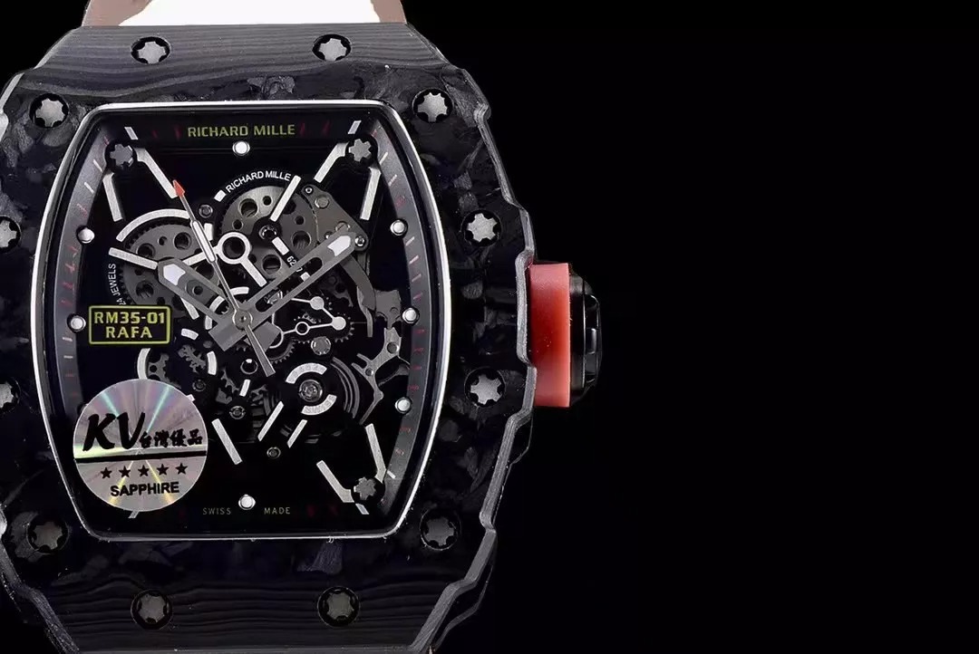 RM 35-01 Black Bezel Red Makers Camouflage Rubber Strap KV RUML3