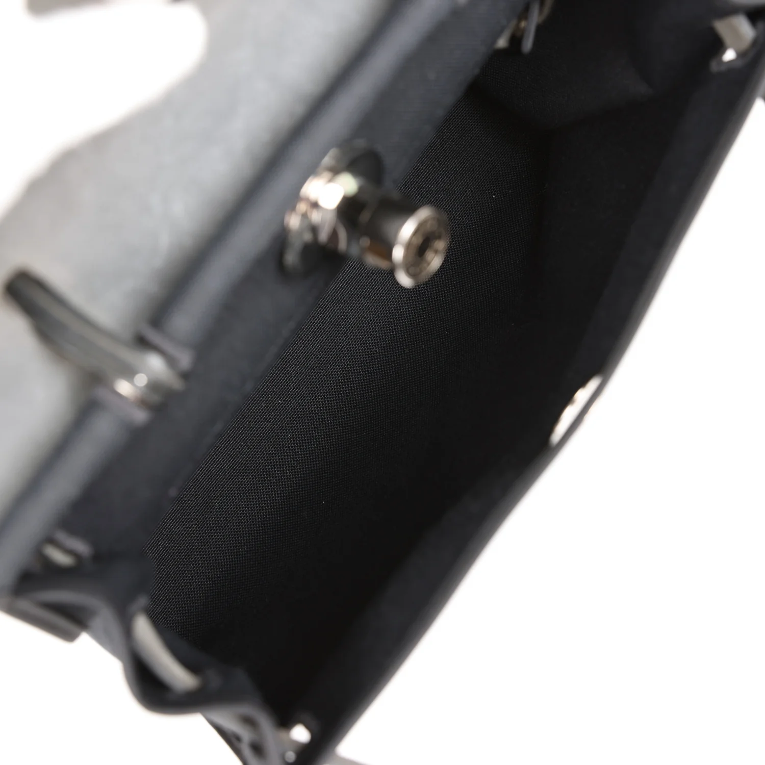 Pre-owned Hermes Herbag Zip PM 31 Black Toile H Berline Hunter Palladium Hardware