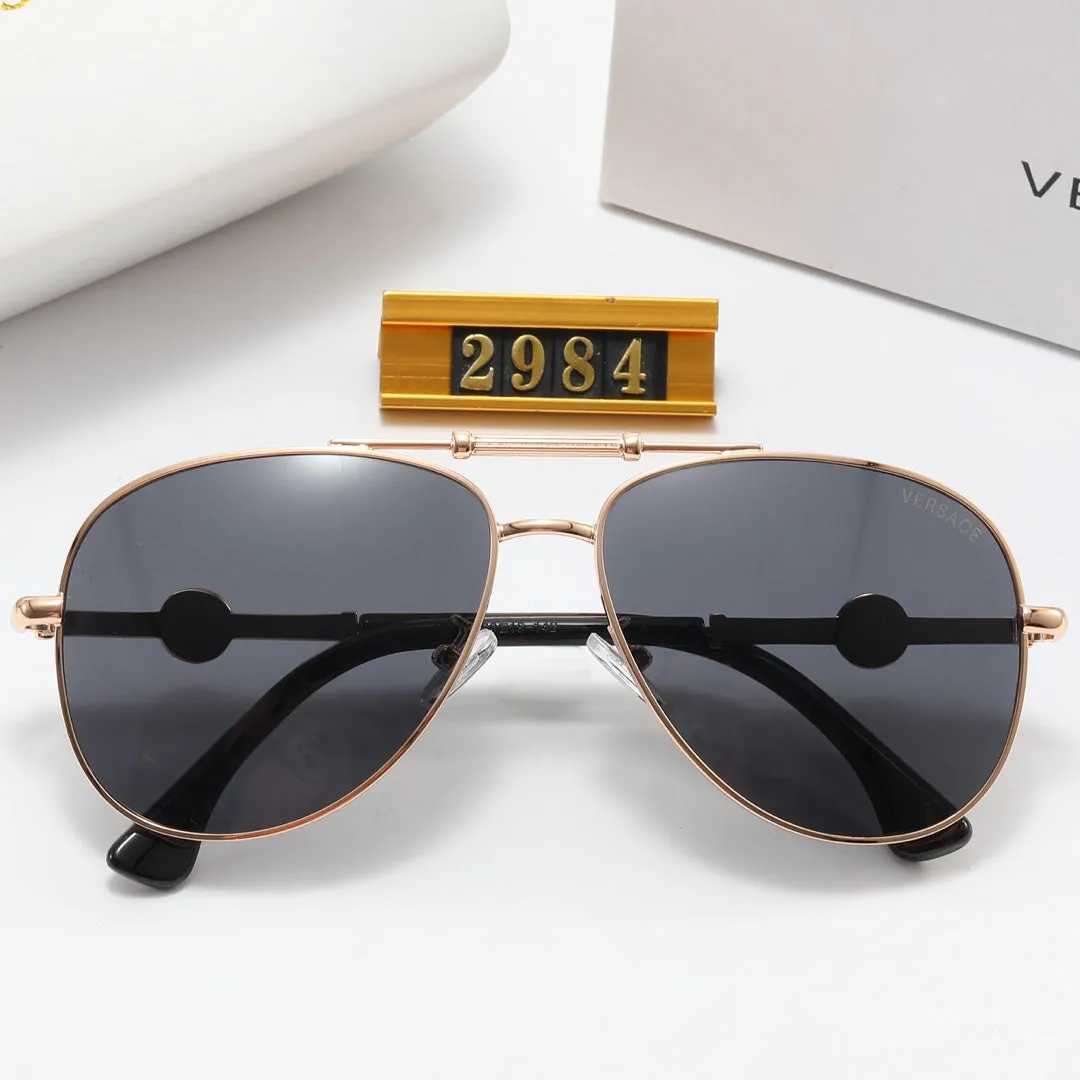 5 Colors Simple Oval Double Bridge Printed Polarized Sunglasses