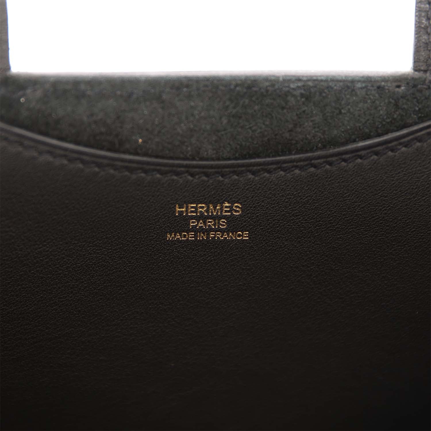 Hermes In-The-Loop 18 Black Clemence and Swift Gold Hardware