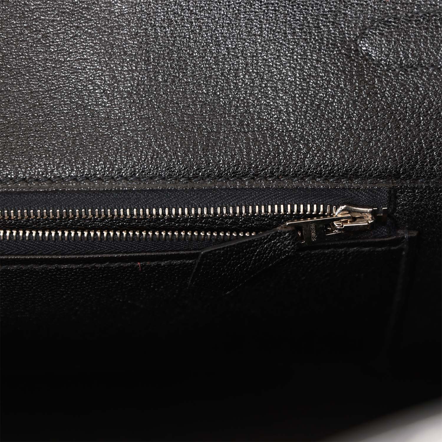 Pre-owned Hermes Birkin 35 Black Matte Crocodile Porosus Palladium Hardware