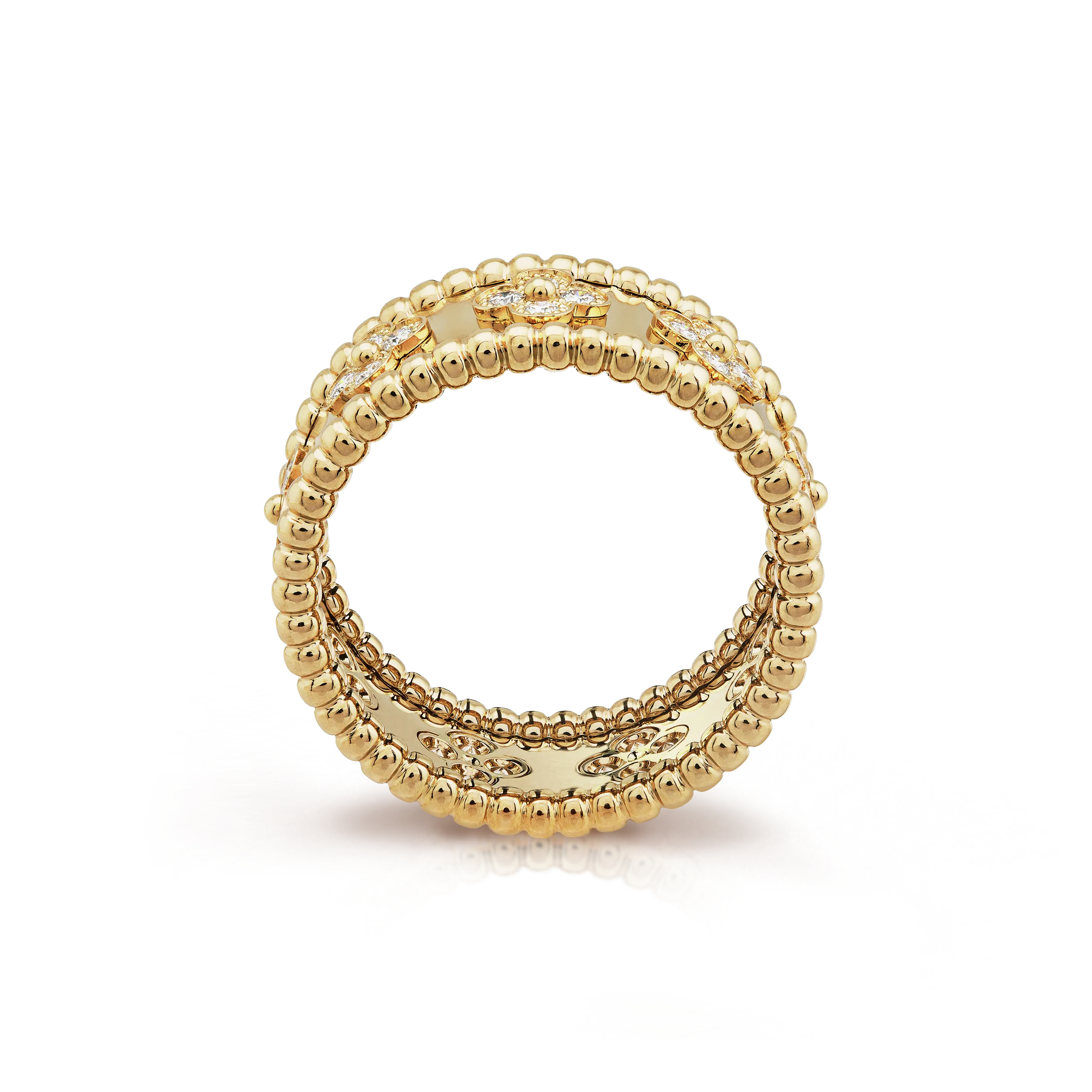 Perlée clovers ring