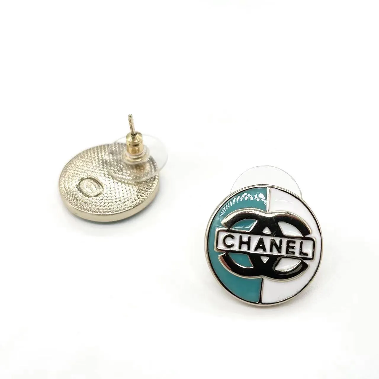 CHANEL Double C Stud Earring