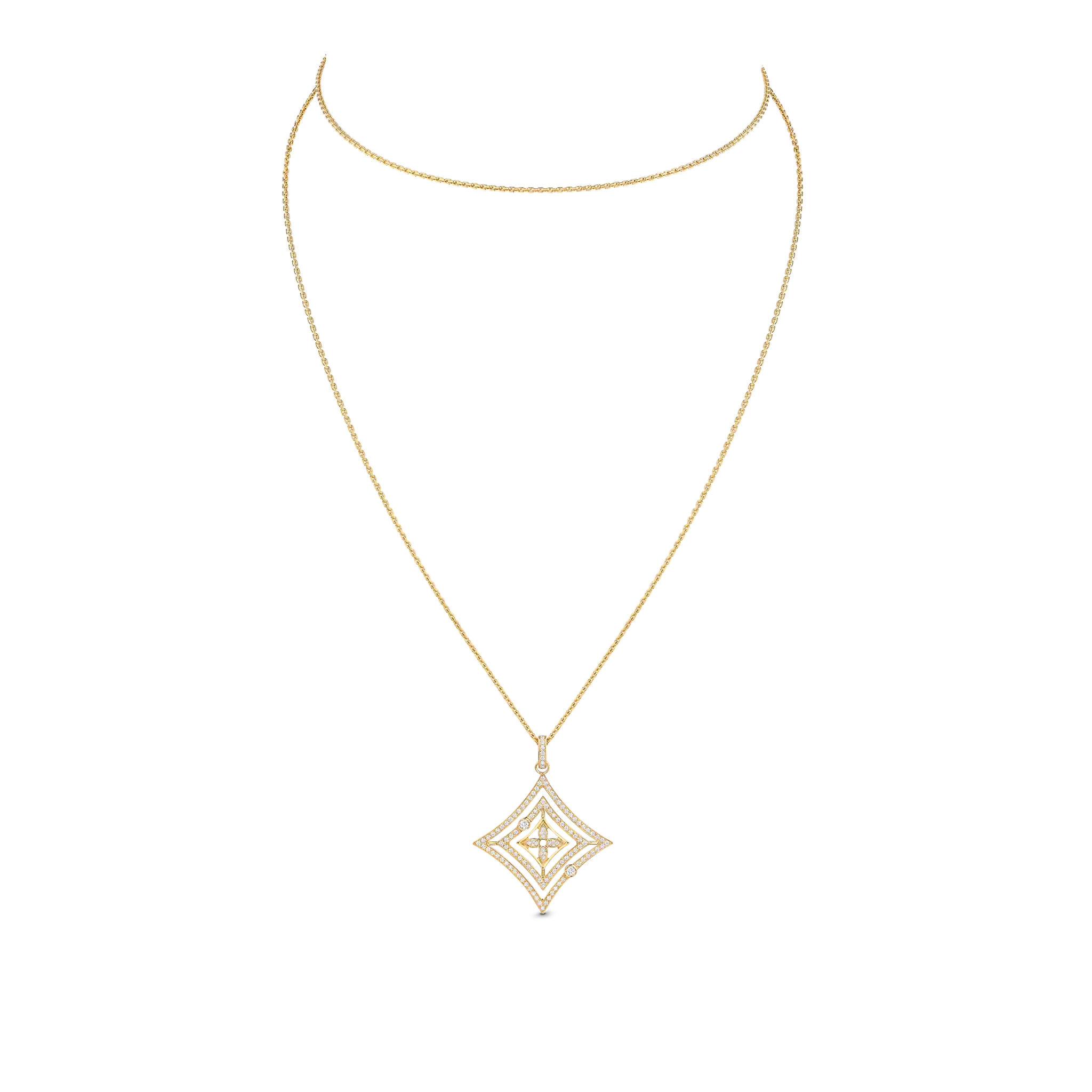 Idylle Blossom Medal in Yellow Gold and Diamonds