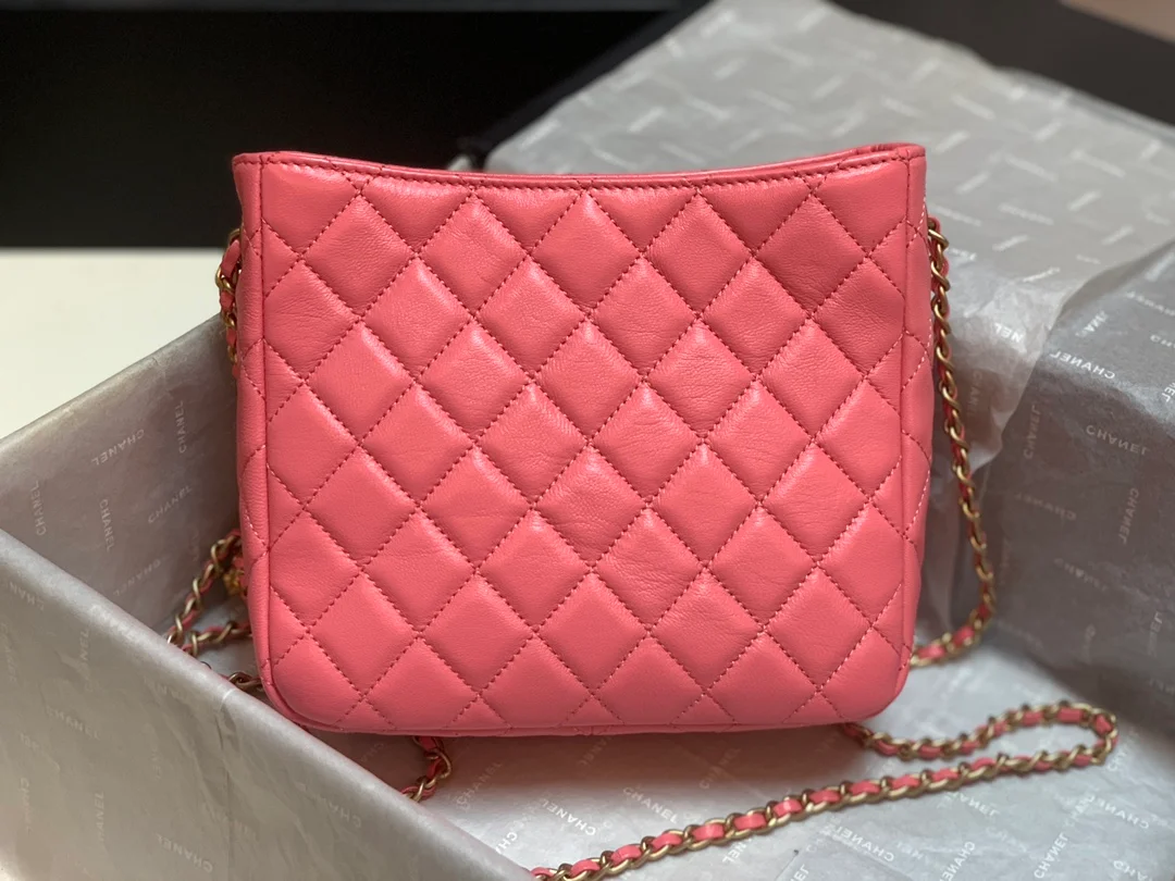 Chanel Hobo Handbag Pink Bag For Women 16cm/6in