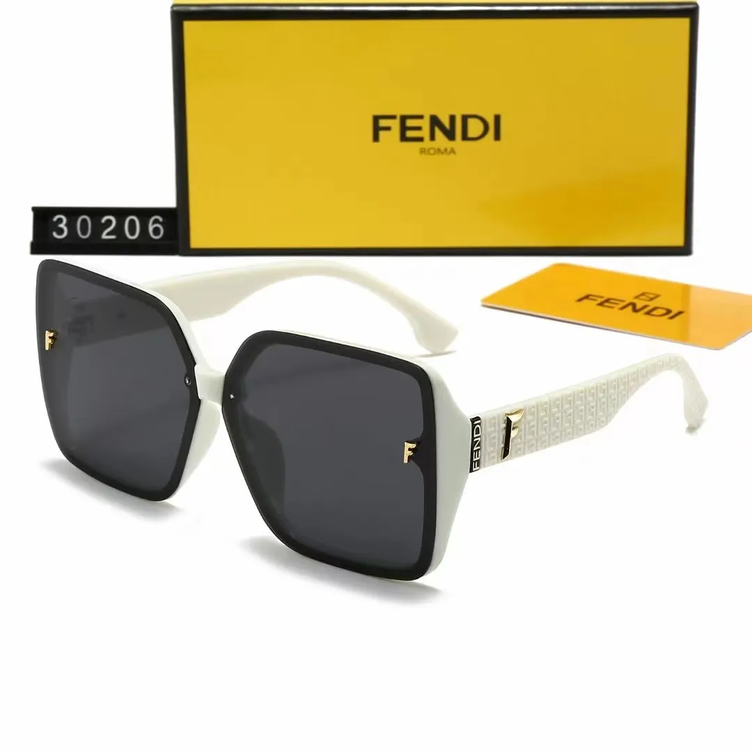 4-color fashion double F letter LOGO polarized sunglasses