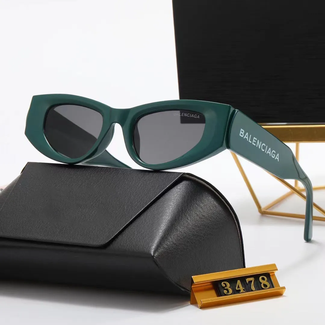 5-color fashion solid color letters LOGO temple polarized sunglasses