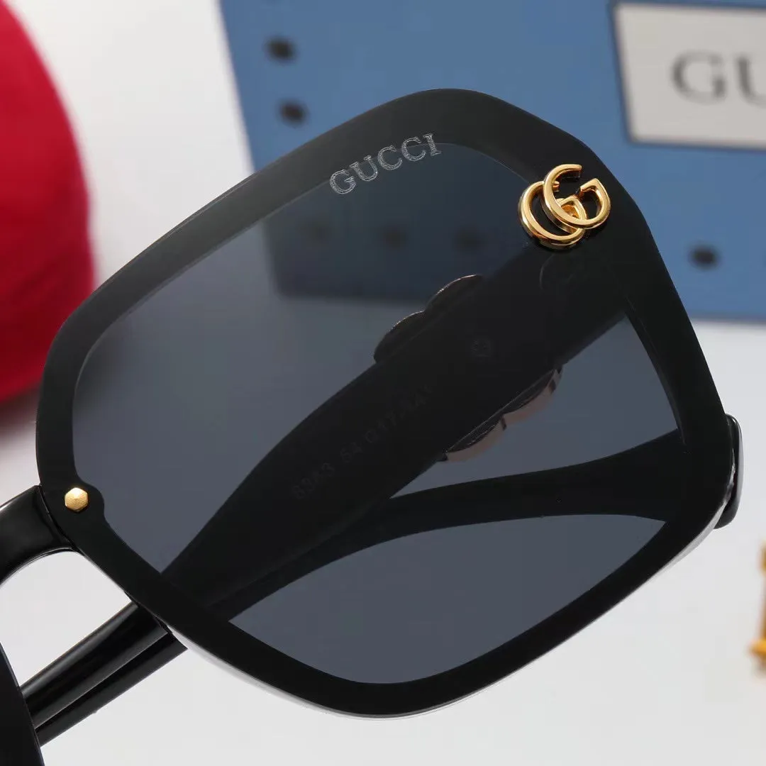 5-Color Fashion GG Round Frame Sunglasses Polarized
