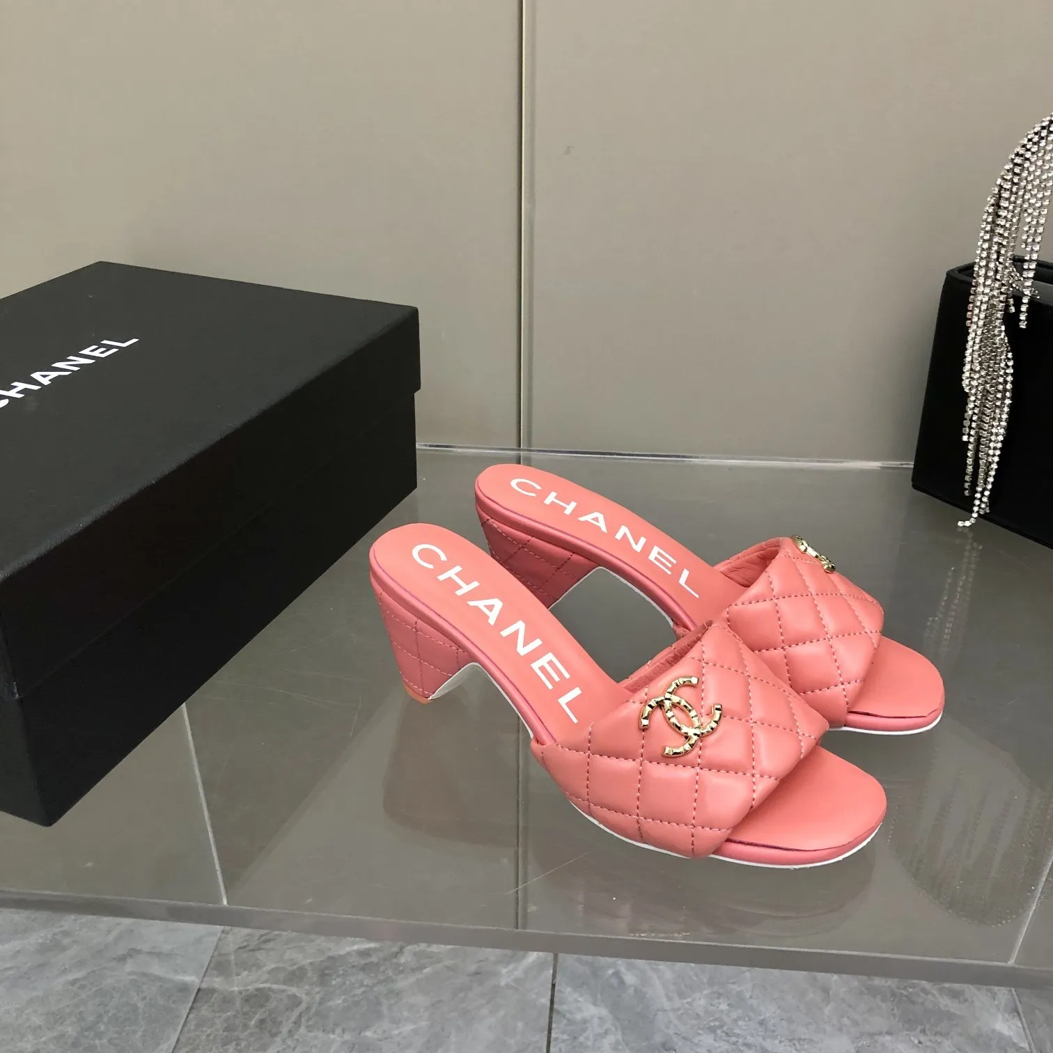 cc Mules Hot Pink For Women, Women's Shoes 2.4in/6.2cm G38820
