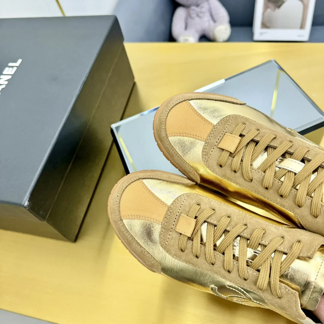 Cc new arrival women sneakers silver and gold shoes