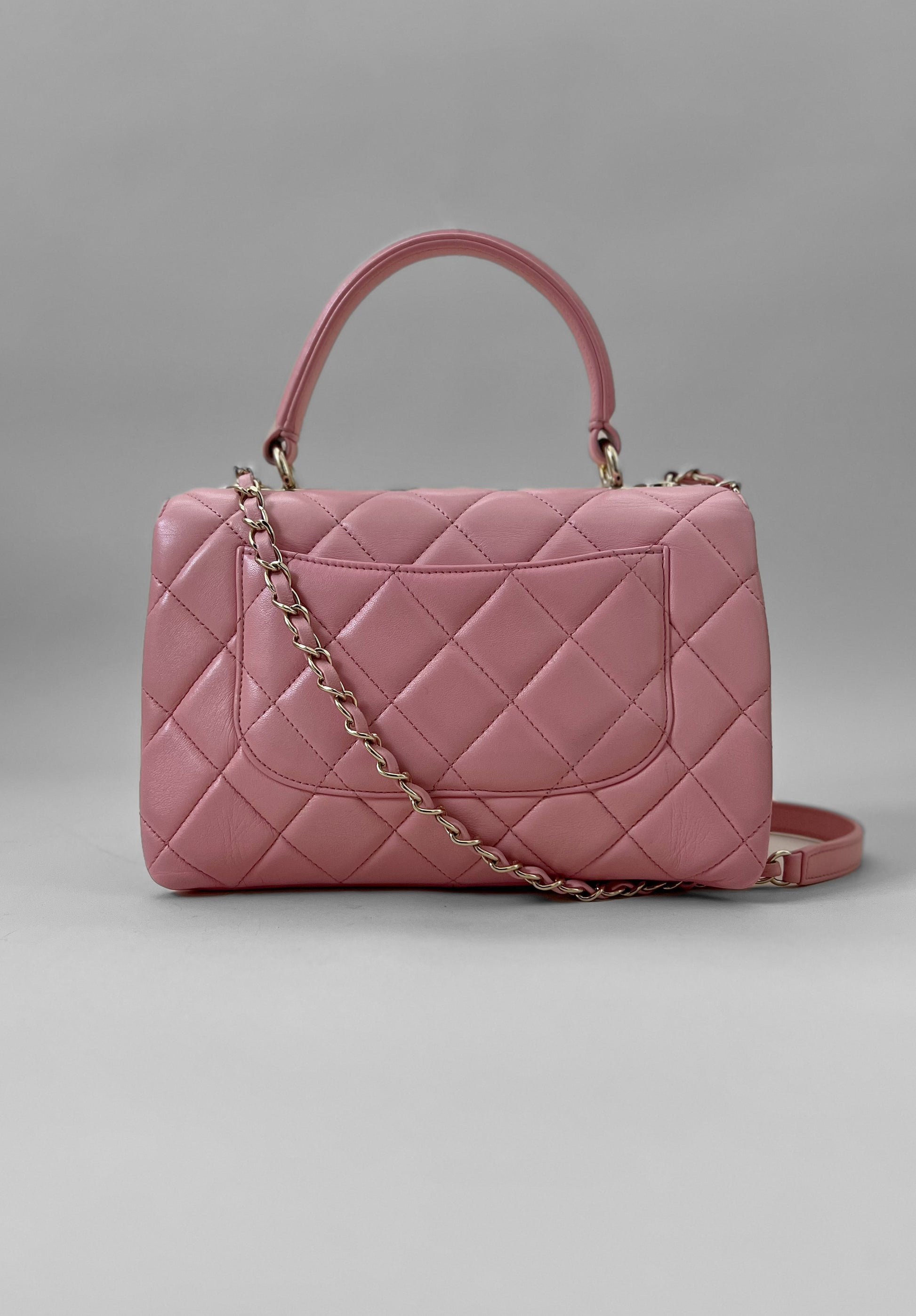 CHANEL TRENDY SMALL BABY PINK LAMBSKIN GHW